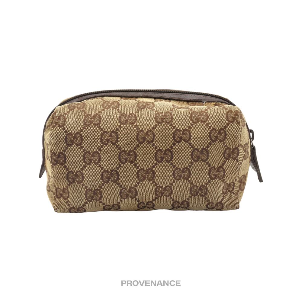🔴 Gucci Zip Pouch - GG Canvas Brown - Picture 2 of 10